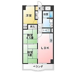 リブェールヒルズ早渕 3LDKの間取図画像