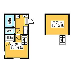 ウィンガーデン川和町A 1Kの間取図画像