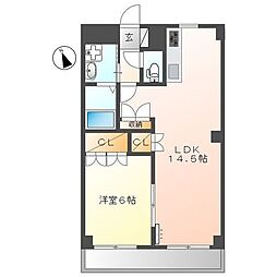 SAKURASQUARE 1LDKの間取図画像