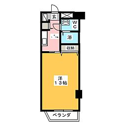 イトーピア仲町台 1Kの間取図画像