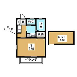 間取図画像 1K