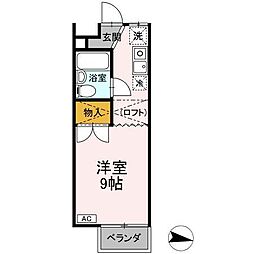 シーサイド金沢 ワンルームの間取図画像