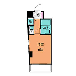 クリオ六浦壱番館 ワンルームの間取図画像