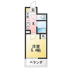 MKY金沢文庫 1Kの間取図画像