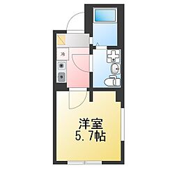FLBレジデンス金沢文庫 1Kの間取図画像