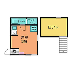 ユナイト追浜パルマーニャ ワンルームの間取図画像