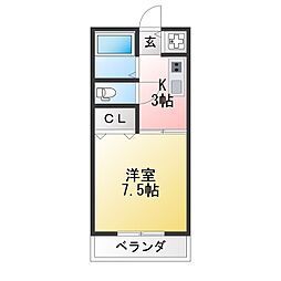 ポートヴィラ金沢文庫3 1Kの間取図画像