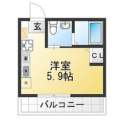 グランフェリオ金沢八景 ワンルームの間取図画像