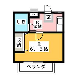 シーサイドハイム金沢文庫 1Kの間取図画像