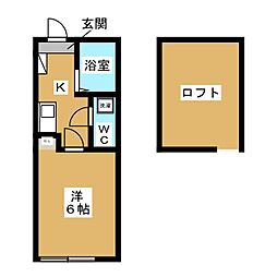 エスポワール横濱 1Kの間取図画像