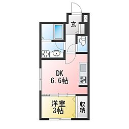 サン・グロウ 1DKの間取図画像