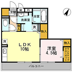 サンロイヤル 1LDKの間取図画像