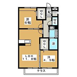 エクレール原宿 2LDKの間取図画像