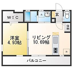 CRESE戸塚 1LDKの間取図画像