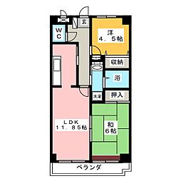 クレスト戸塚 2LDKの間取図画像