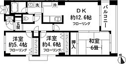 N-flats横浜中田 3DKの間取図画像