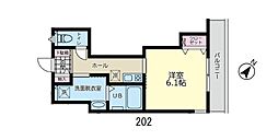 サンス戸塚 1Kの間取図画像