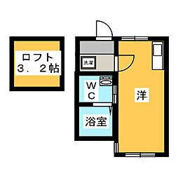 ベイルーム戸塚2 ワンルームの間取図画像