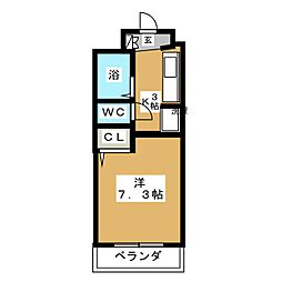 ヒルズ青山 1Kの間取図画像