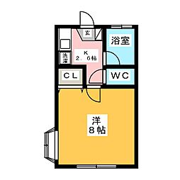 メゾン・ド・マユ 1Kの間取図画像