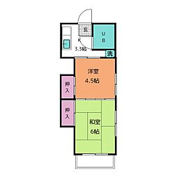 コーポ菊地 2Kの間取図画像