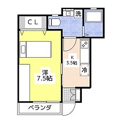 アクシア西鹿島I 1Kの間取図画像