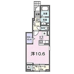ルノ ワンルームの間取図画像