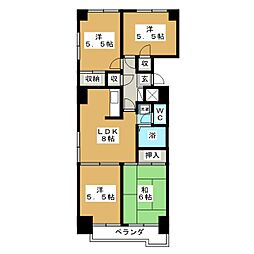 サンハイツ通町 4DKの間取図画像