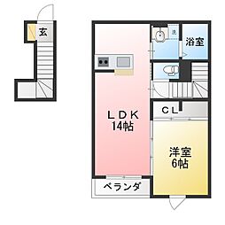 D-ROOM Chill 1LDKの間取図画像