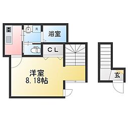 メゾン・ド・リーヴ 1Kの間取図画像