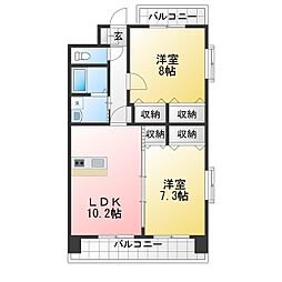 ナッツコート 2LDKの間取図画像