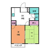 グリーンタウンＤ  ｜ 栃木県宇都宮市緑５丁目（賃貸マンション2DK・1階・39.74㎡） その2