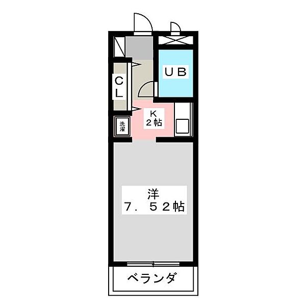 ウイングフィールズ1 ｜栃木県宇都宮市竹林町(賃貸マンション1K・2階・21.87㎡)の写真 その2