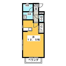 IMOA ワンルームの間取図画像