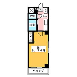 パルフローラ 1Kの間取図画像