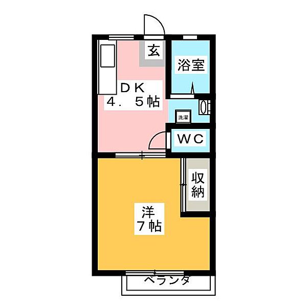 エースハイツI ｜栃木県宇都宮市岩曽町(賃貸アパート1DK・2階・27.08㎡)の写真 その2