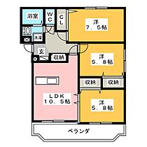 華美が丘参番館  ｜ 栃木県宇都宮市平出町4070-1（賃貸マンション3LDK・1階・67.16㎡） その2