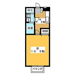 間取図画像 1K