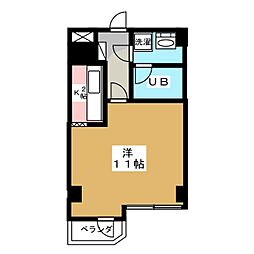 センチュリー松ケ峯 1Kの間取図画像