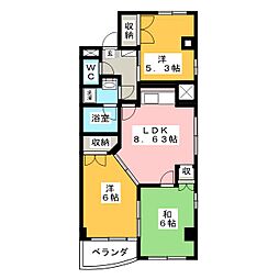 TWIN・VILLAB館 3LDKの間取図画像