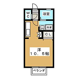 NEWセジュール ワンルームの間取図画像