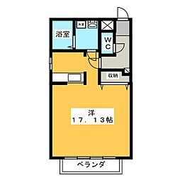 テクノコーポ7 ワンルームの間取図画像