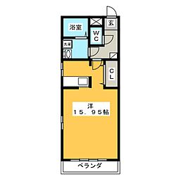 グットホープ1 ワンルームの間取図画像