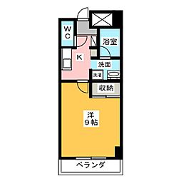 ハートフルマンション 1Kの間取図画像