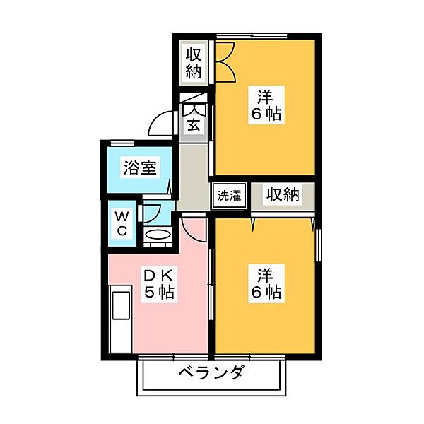 ハイネス林 ｜群馬県前橋市南町２丁目(賃貸アパート2DK・1階・40.40㎡)の写真 その2