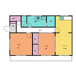 ハイツ宝船 3Kの間取図画像