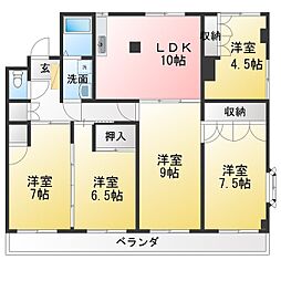 福室ハイツ 5LDKの間取図画像