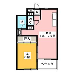 ヴィレッジ329 1LDKの間取図画像