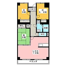ローズガーデン前橋 3LDKの間取図画像