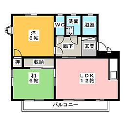 ウィンダムB 2LDKの間取図画像